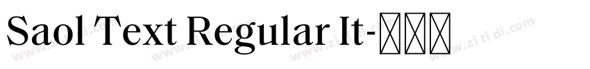 Saol Text Regular It字体转换